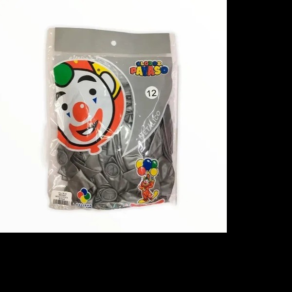 GLOBOS METALLIC 12 BOL.C50 PLATA C.80